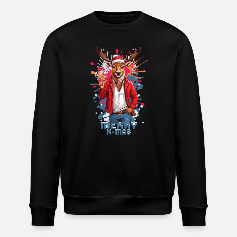 Cool Rudolph le renne - Sweat bio ROLLER Stanley/Stella Unisexe - noir