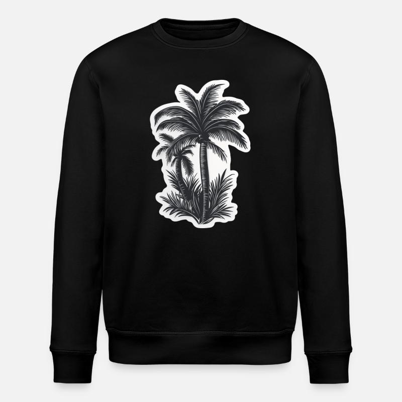 Palm tree - Stanley/Stella ROLLER Unisex Organic Sweatshirt - black