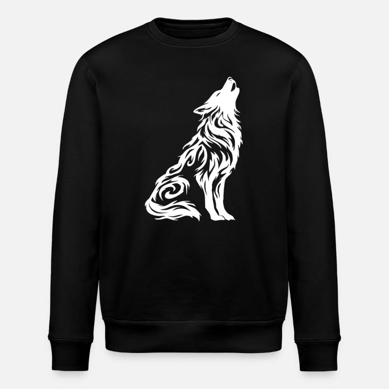 Wolf Tribal Tattoo - Stanley/Stella Unisex Bio-Sweatshirt ROLLER - Schwarz