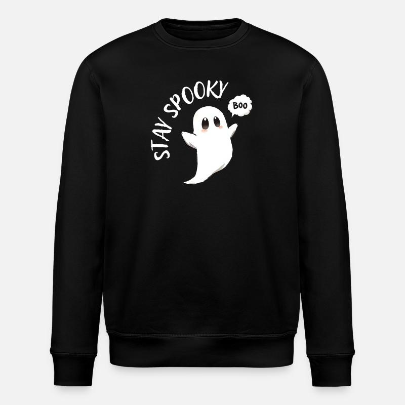 Kleiner Spukgeist Cartoon - Stanley/Stella Unisex Bio-Sweatshirt ROLLER - Schwarz
