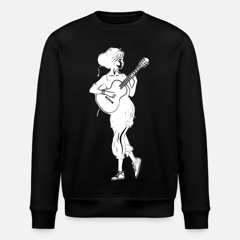 Gitarrenmädchen - Stanley/Stella Unisex Bio-Sweatshirt ROLLER - Schwarz