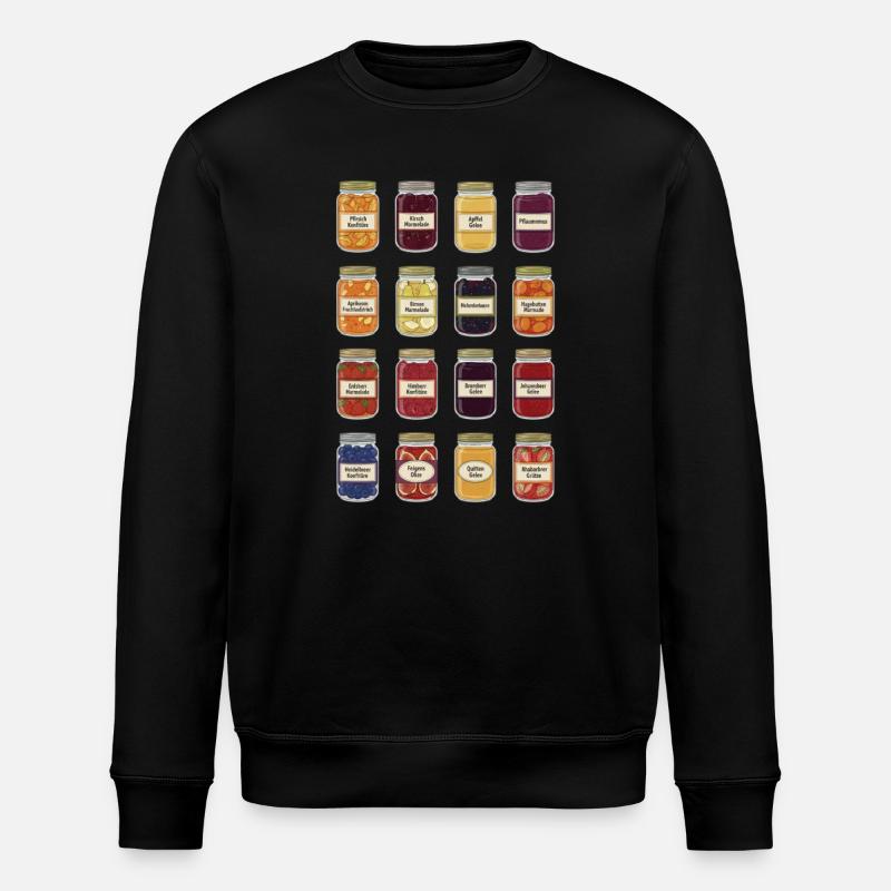 Confiture dans un bocal - Sweat bio ROLLER Stanley/Stella Unisexe - noir