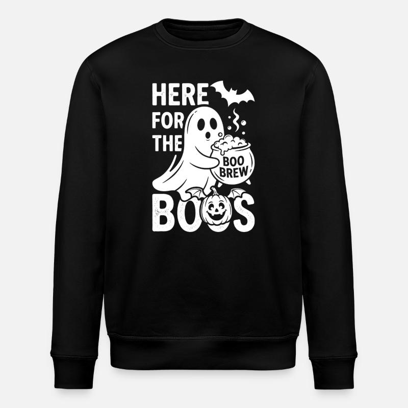 Halloween Ghost avec Boo Brew - Sweat bio ROLLER Stanley/Stella Unisexe - noir