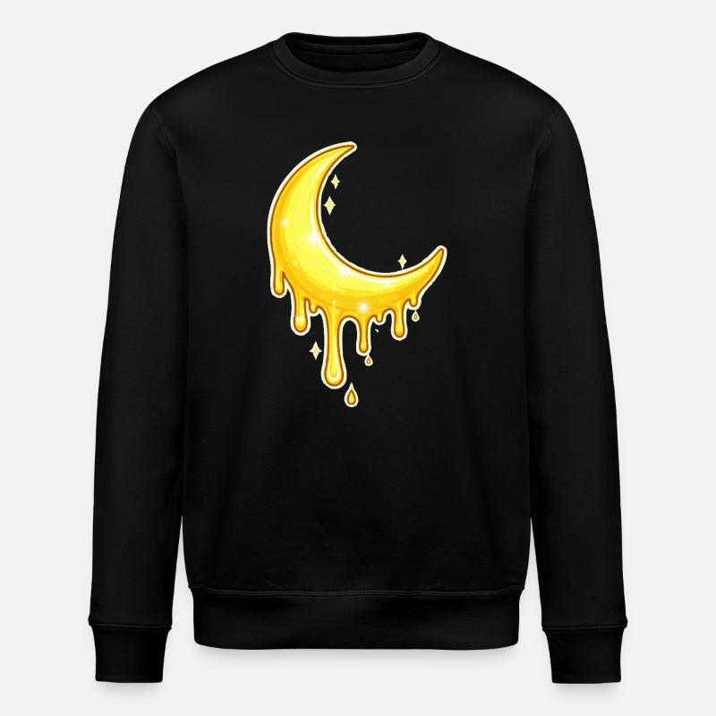 Golden Moon Drop - Stanley/Stella ROLLER Unisex Organic Sweatshirt - black