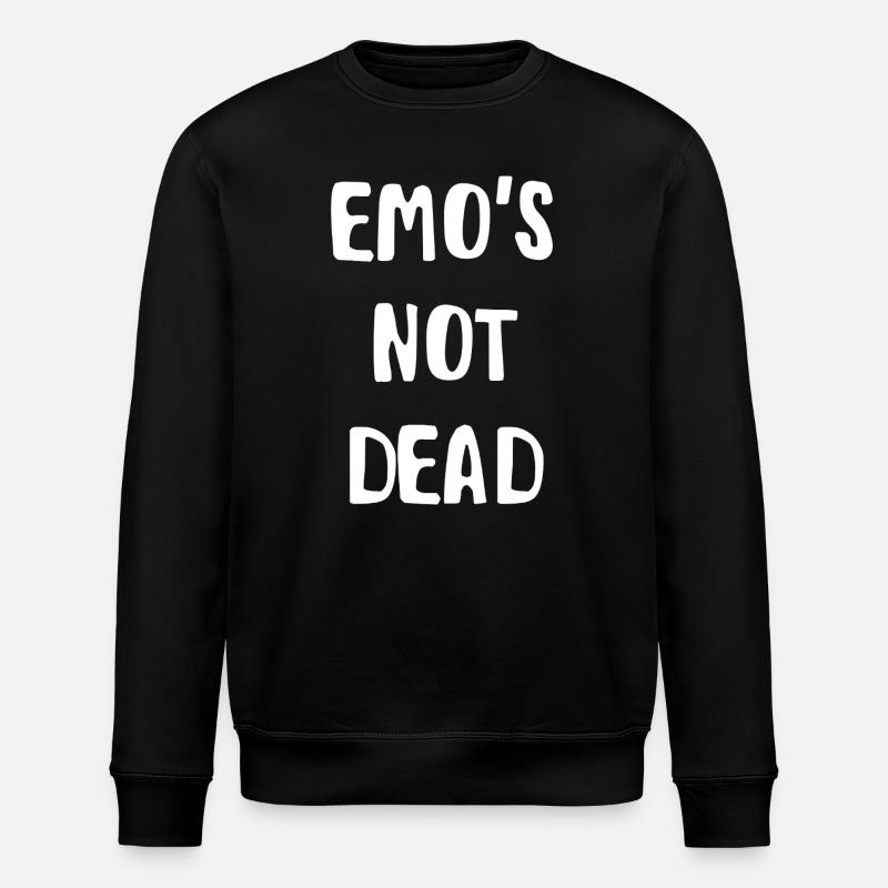 Emo nicht tot - Stanley/Stella Unisex Bio-Sweatshirt ROLLER - Schwarz