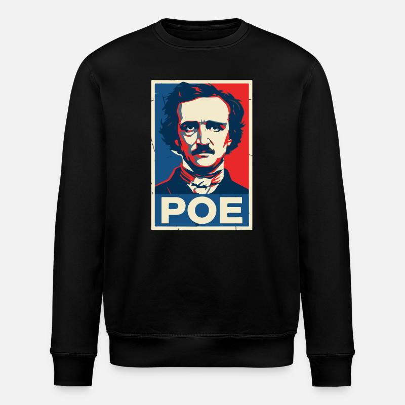 Gothic Literary Portrait Poster - Stanley/Stella ROLLER Unisex Organic Sweatshirt - black
