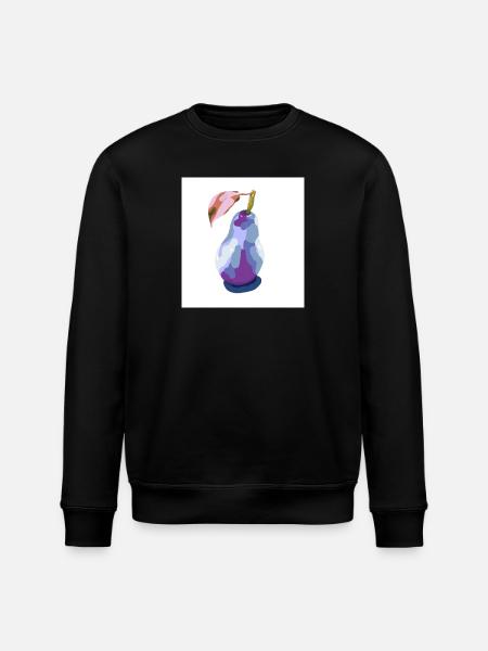 Pear in Pastels Abstract - Stanley/Stella ROLLER Unisex Organic Sweatshirt - black