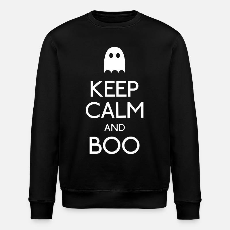 Keep Calm and Boo - Stanley/Stella Unisex Bio-Sweatshirt ROLLER - Schwarz