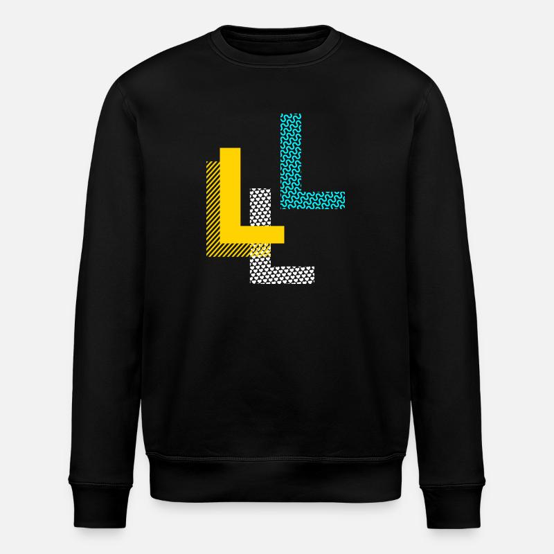 Buchstabe L - Stanley/Stella Unisex Bio-Sweatshirt ROLLER - Schwarz