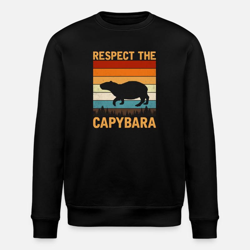 Capybara - Stanley/Stella Unisex Bio-Sweatshirt ROLLER - Schwarz