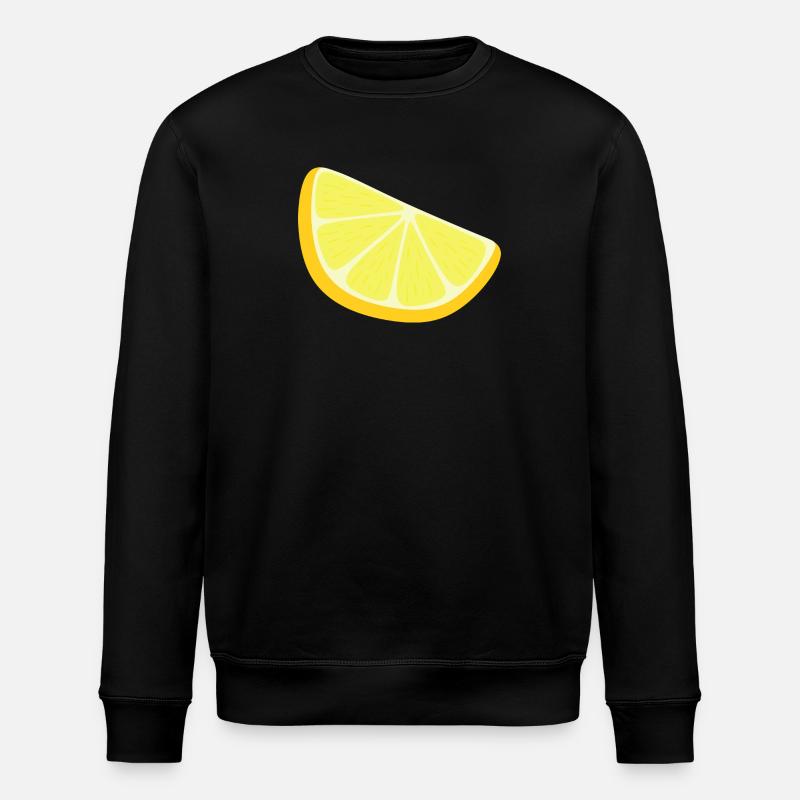 lemon slice - Stanley/Stella ROLLER Unisex Organic Sweatshirt - black