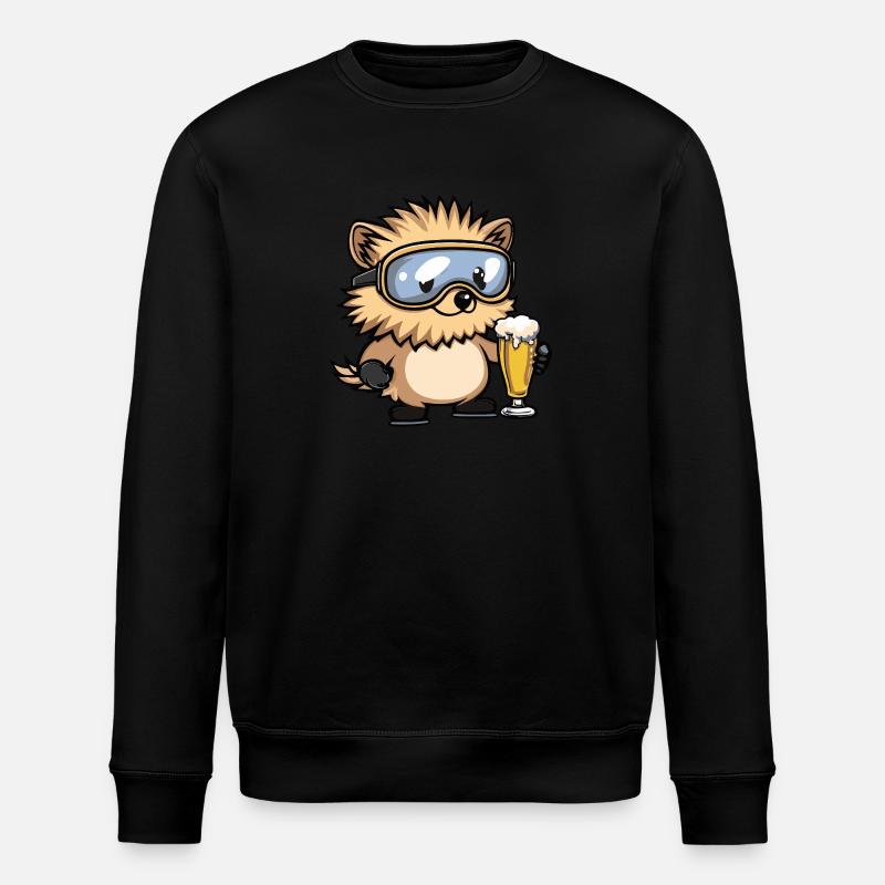 hérisson après-ski bière bande dessinée - Sweat bio ROLLER Stanley/Stella Unisexe - noir