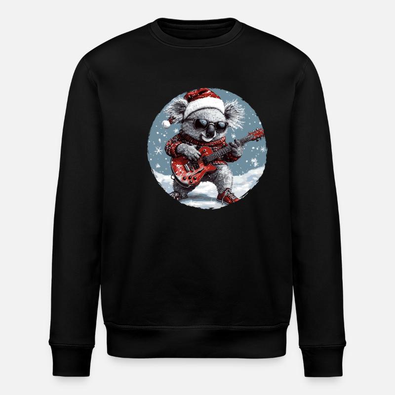 Guitare Rocker de Noël Koala - Sweat bio ROLLER Stanley/Stella Unisexe - noir