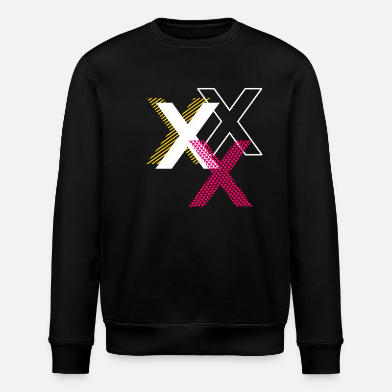 Buchstabe X - Stanley/Stella Unisex Bio-Sweatshirt ROLLER - Schwarz