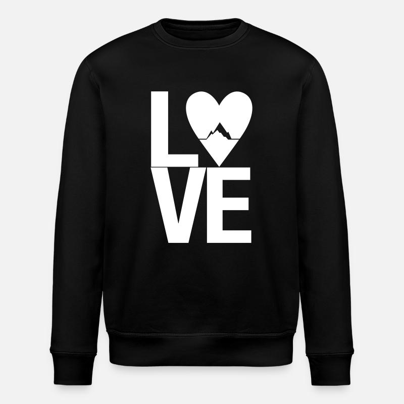 Mountain Love - Stanley/Stella Unisex Bio-Sweatshirt ROLLER - Schwarz