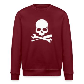 Skull Tool Workwear - Stanley/Stella ROLLER Unisex Organic Sweatshirt - burgundy - Front - Nik (191cm)