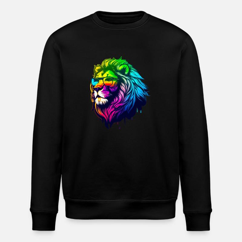 Brillen-Löwe - Stanley/Stella Unisex Bio-Sweatshirt ROLLER - Schwarz