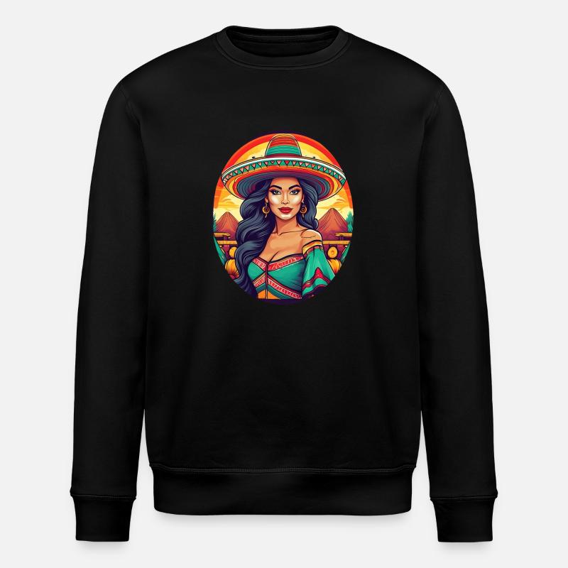 5 de Mayo Party Drinko de Mayo hübsche Latina - Stanley/Stella Unisex Bio-Sweatshirt ROLLER - Schwarz