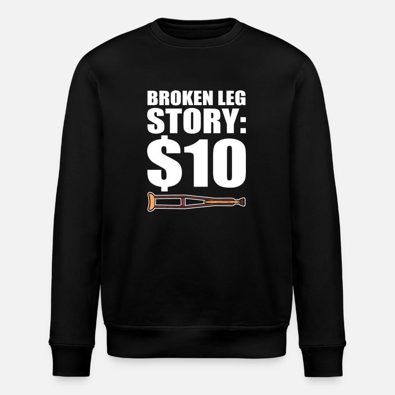 Gebrochenes Bein - Stanley/Stella Unisex Bio-Sweatshirt ROLLER - Schwarz