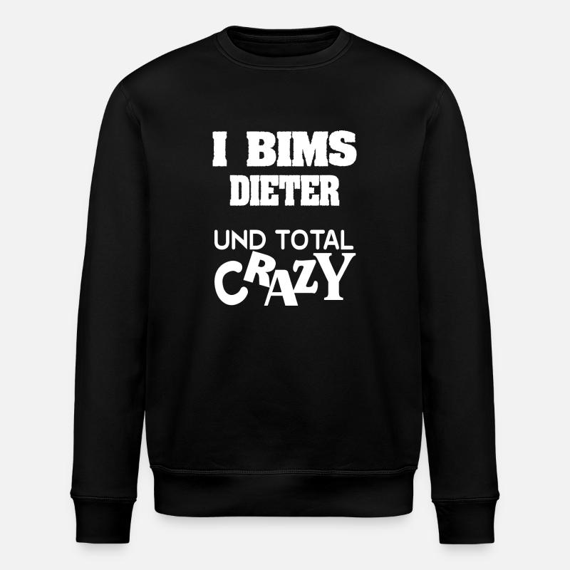 First name Dieter - Stanley/Stella ROLLER Unisex Organic Sweatshirt - black