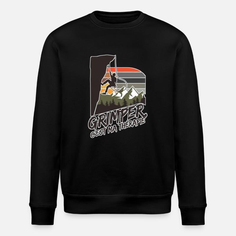 Escaladeur grimper c'est maTherapie - Sweat bio ROLLER Stanley/Stella Unisexe - noir
