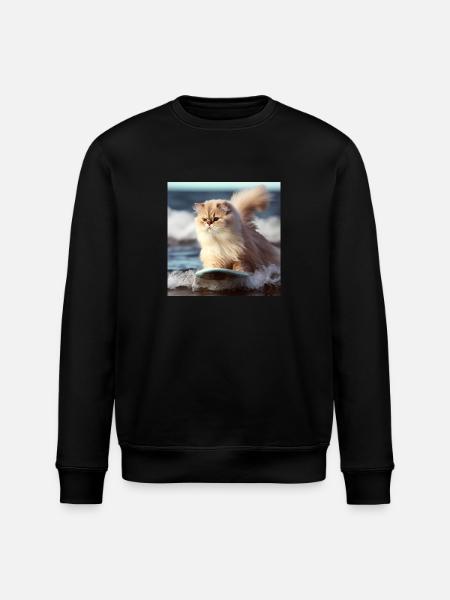 Chat persan Negan surfer - Sweat bio ROLLER Stanley/Stella Unisexe - noir