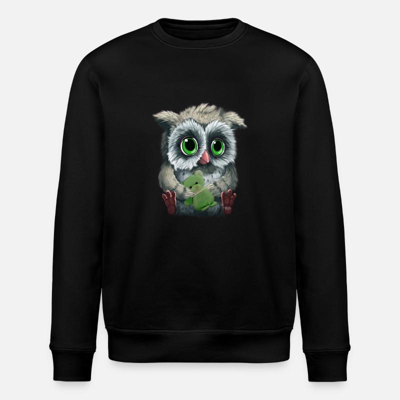 Owl - Stanley/Stella Unisex Bio-Sweatshirt ROLLER - Schwarz