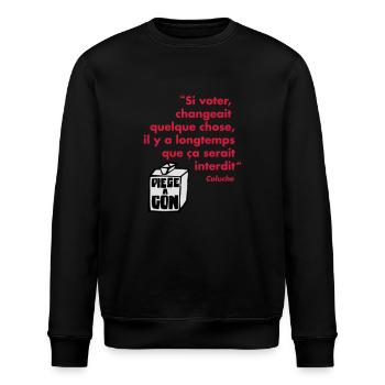 Politique - Sweat bio ROLLER Stanley/Stella Unisexe - noir - Devant - Nik (191cm)