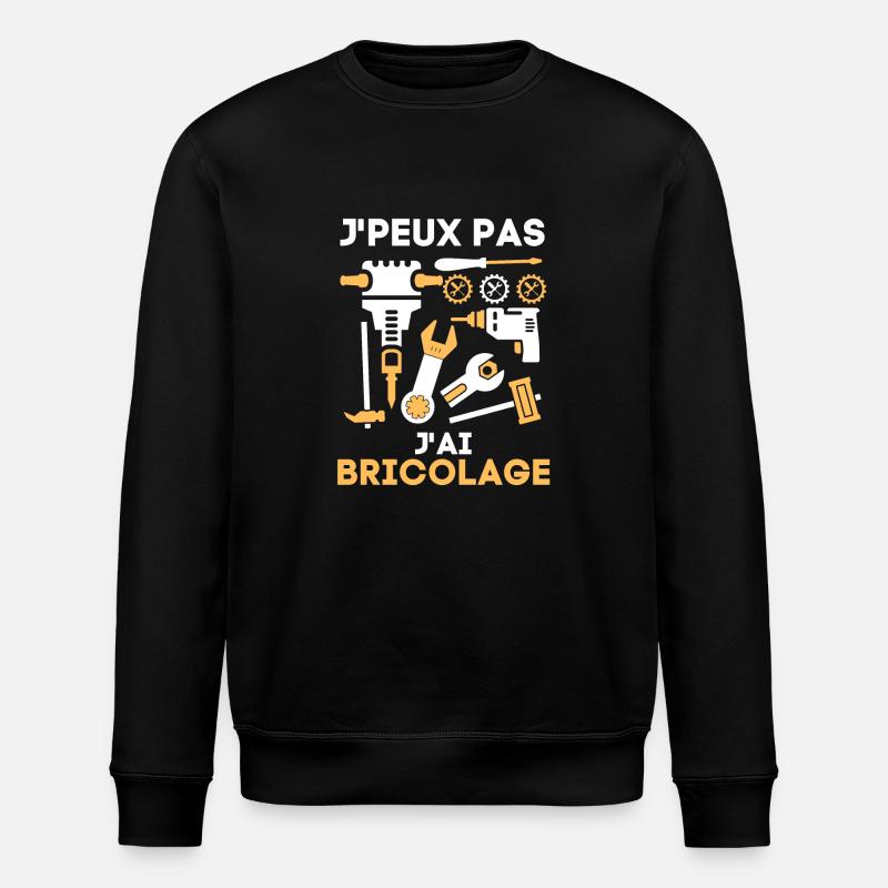 Bricoleur bricolage bricoler - Sweat bio ROLLER Stanley/Stella Unisexe - noir
