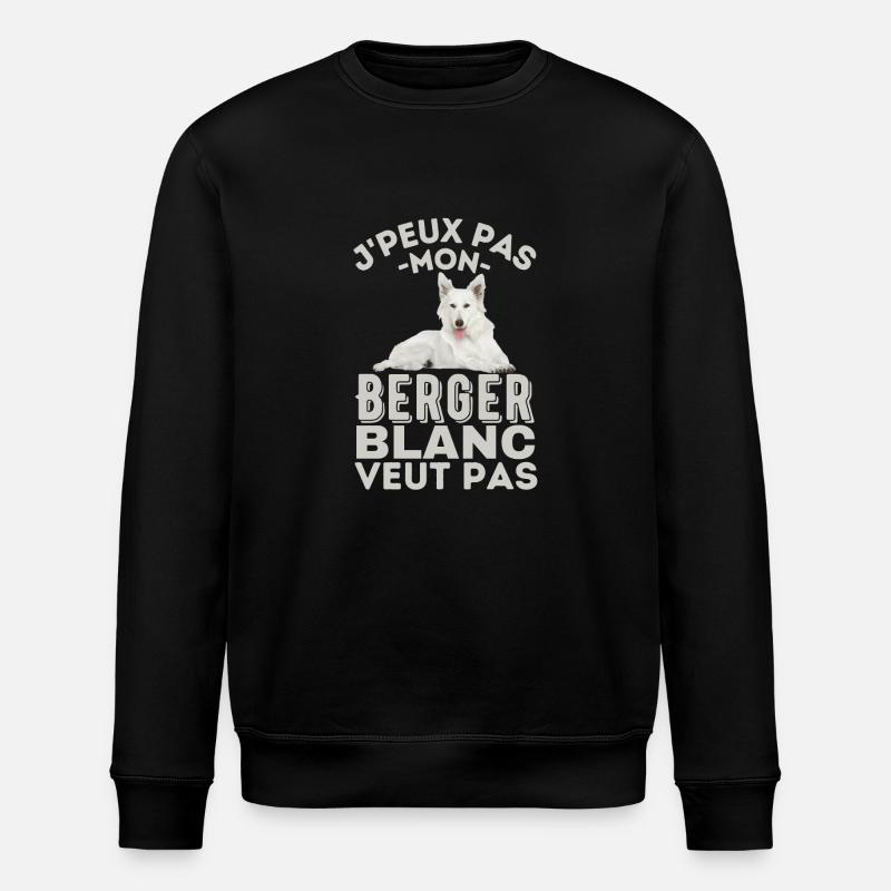 Chien Berger blanc suisse - Sweat bio ROLLER Stanley/Stella Unisexe - noir