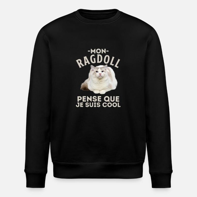Chat RAGDOLL - Sweat bio ROLLER Stanley/Stella Unisexe - noir