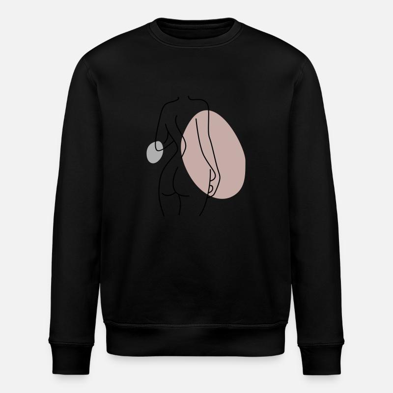 Abstraktes Design Rücken - Stanley/Stella Unisex Bio-Sweatshirt ROLLER - Schwarz
