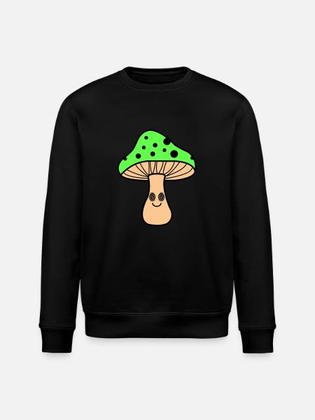 Hypnotic Mushroom - Stanley/Stella ROLLER Unisex Organic Sweatshirt - black