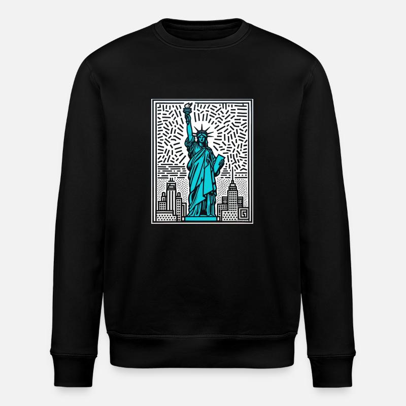 FreiheitsstatueNew York - Stanley/Stella Unisex Bio-Sweatshirt ROLLER - Schwarz