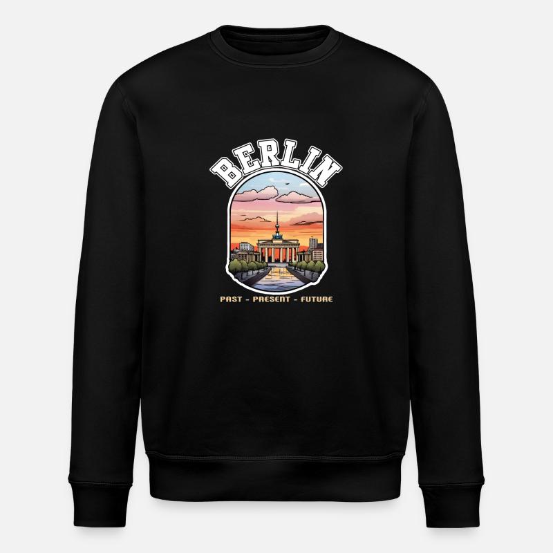 Berlin - Past, Present, Future - Stanley/Stella ROLLER Unisex Organic Sweatshirt - black