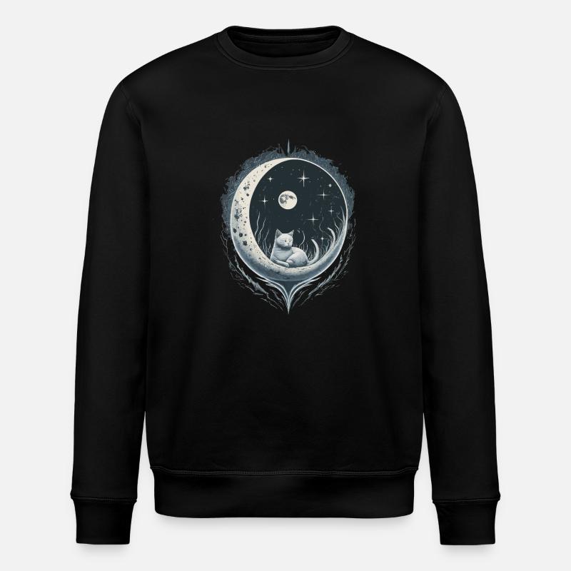 ASTRO-KATZE - Stanley/Stella Unisex Bio-Sweatshirt ROLLER - Schwarz