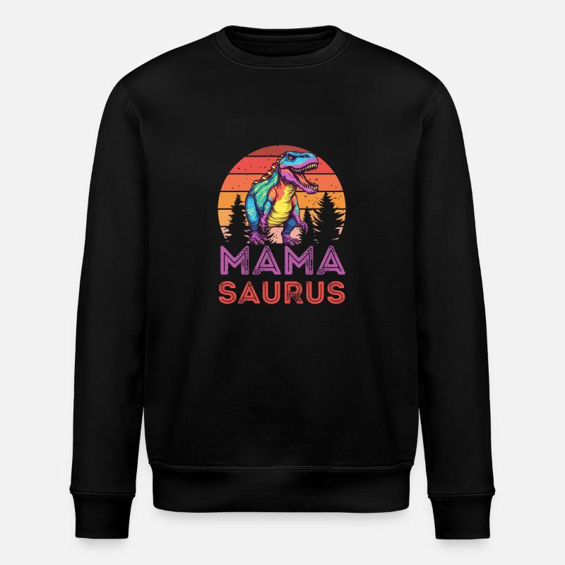Mama saurus - Stanley/Stella ROLLER Unisex Organic Sweatshirt - black