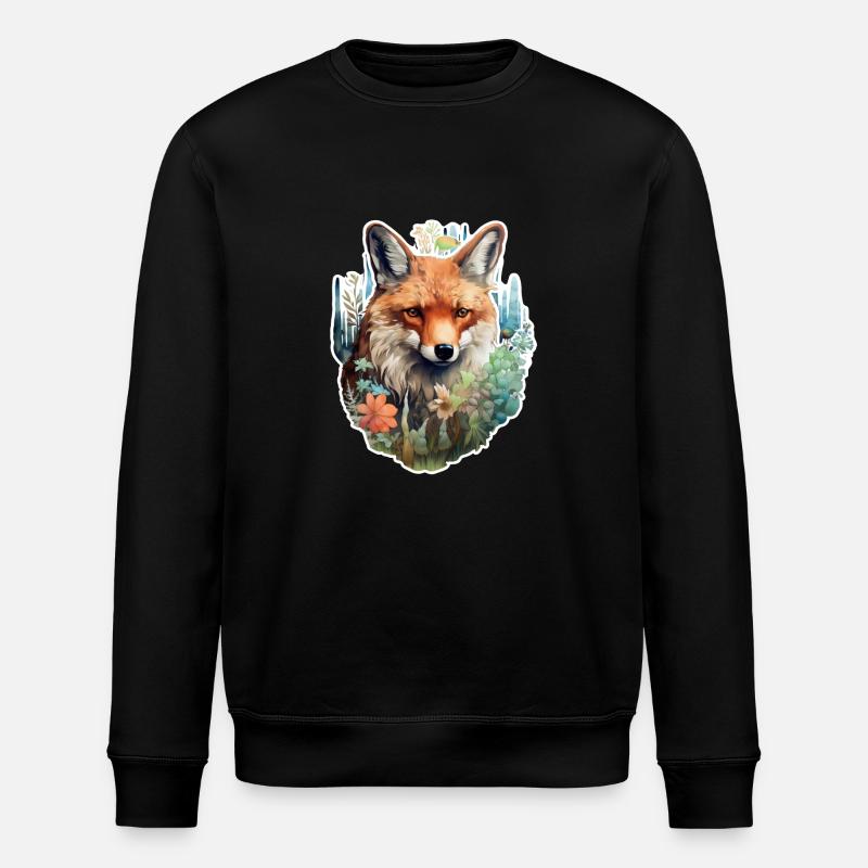 Fox's Head - Stanley/Stella ROLLER Unisex Organic Sweatshirt - black