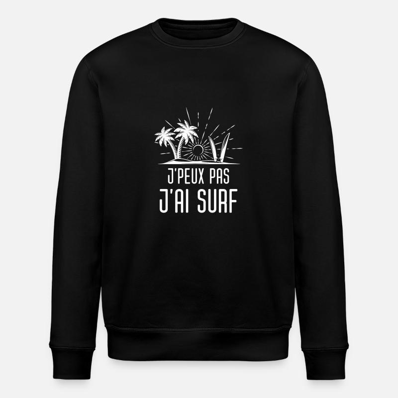 Surfeur surfeuse surf - Sweat bio ROLLER Stanley/Stella Unisexe - noir