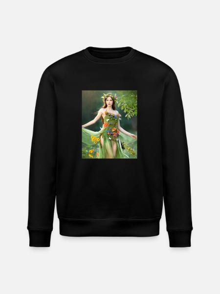 Green fairy. - Stanley/Stella ROLLER Unisex Organic Sweatshirt - black