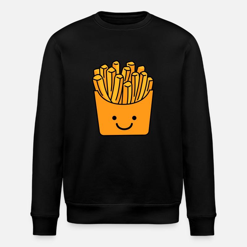 pommes smile - Stanley/Stella Unisex Bio-Sweatshirt ROLLER - Schwarz