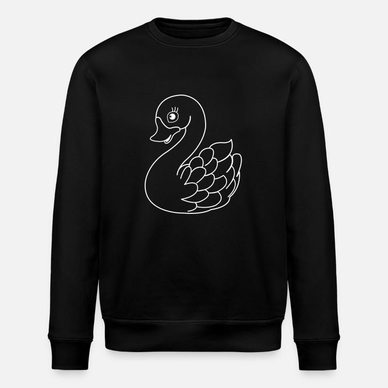 schwan - Stanley/Stella Unisex Bio-Sweatshirt ROLLER - Schwarz