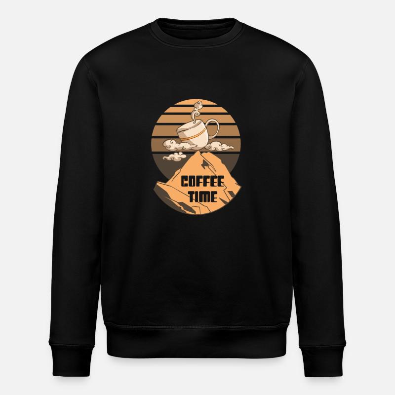 Kaffee in den Bergen - Stanley/Stella Unisex Bio-Sweatshirt ROLLER - Schwarz