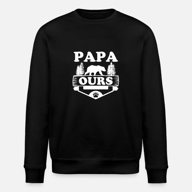 Papa Ours - Sweat bio ROLLER Stanley/Stella Unisexe - noir