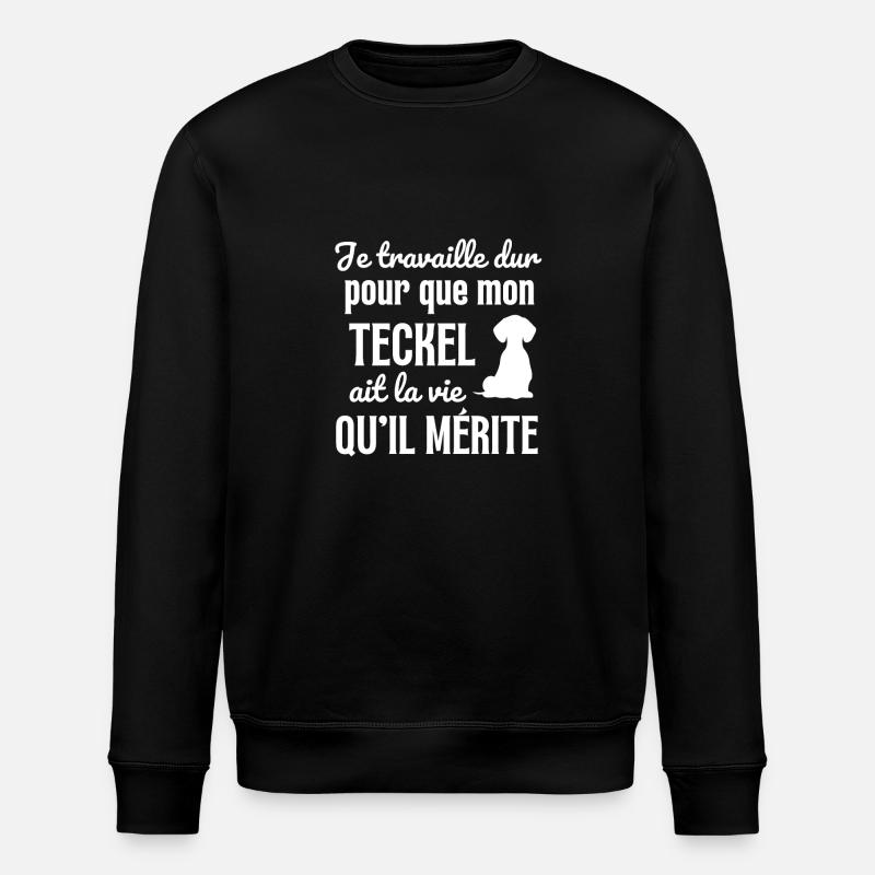 Propriétaire de chien teckel - Sweat bio ROLLER Stanley/Stella Unisexe - noir