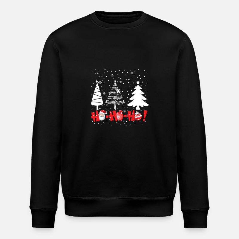 Hohoho sapins de Noël - Sweat bio ROLLER Stanley/Stella Unisexe - noir
