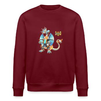 Wi-Fi Dragon - Stanley/Stella ROLLER Unisex Organic Sweatshirt - burgundy - Front - Nik (191cm)