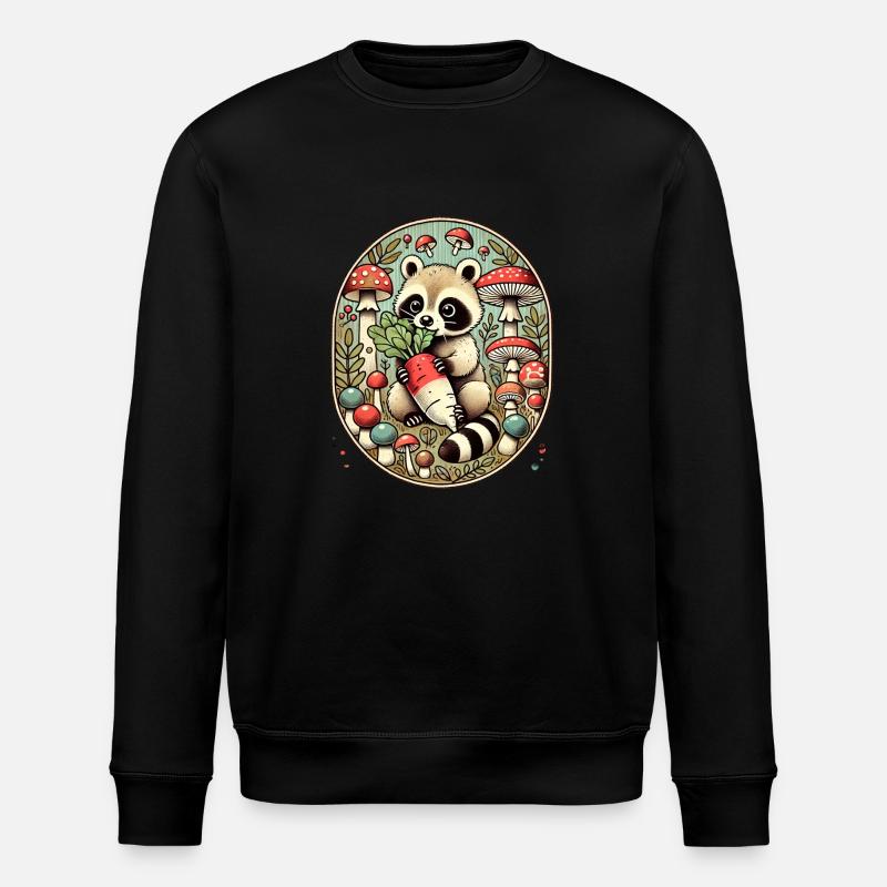 raton laveur mignon - Sweat bio ROLLER Stanley/Stella Unisexe - noir