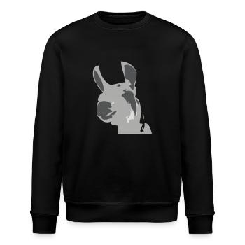 lama - Stanley/Stella Unisex Bio-Sweatshirt ROLLER - Schwarz - Vorne - Nik (191cm)