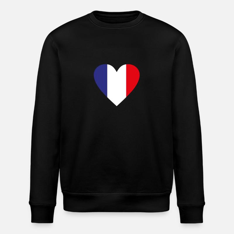 Frankreich - Stanley/Stella Unisex Bio-Sweatshirt ROLLER - Schwarz